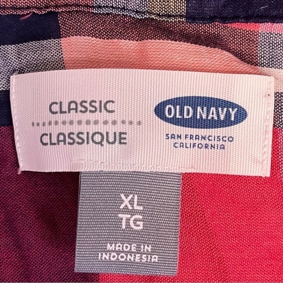 Old Navy Lightweight Cotton Spring/Summer Plaid Long Sleeve Button Up - Picture 9 of 10
